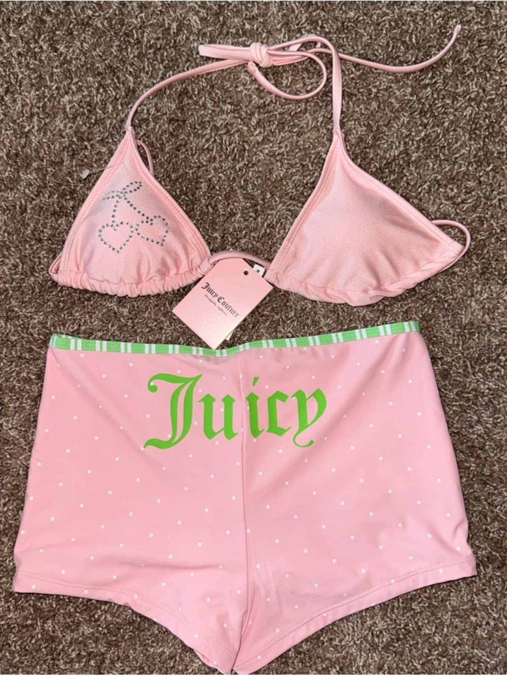 Juicy Couture BoyShort Bikini Set 🩷🍒